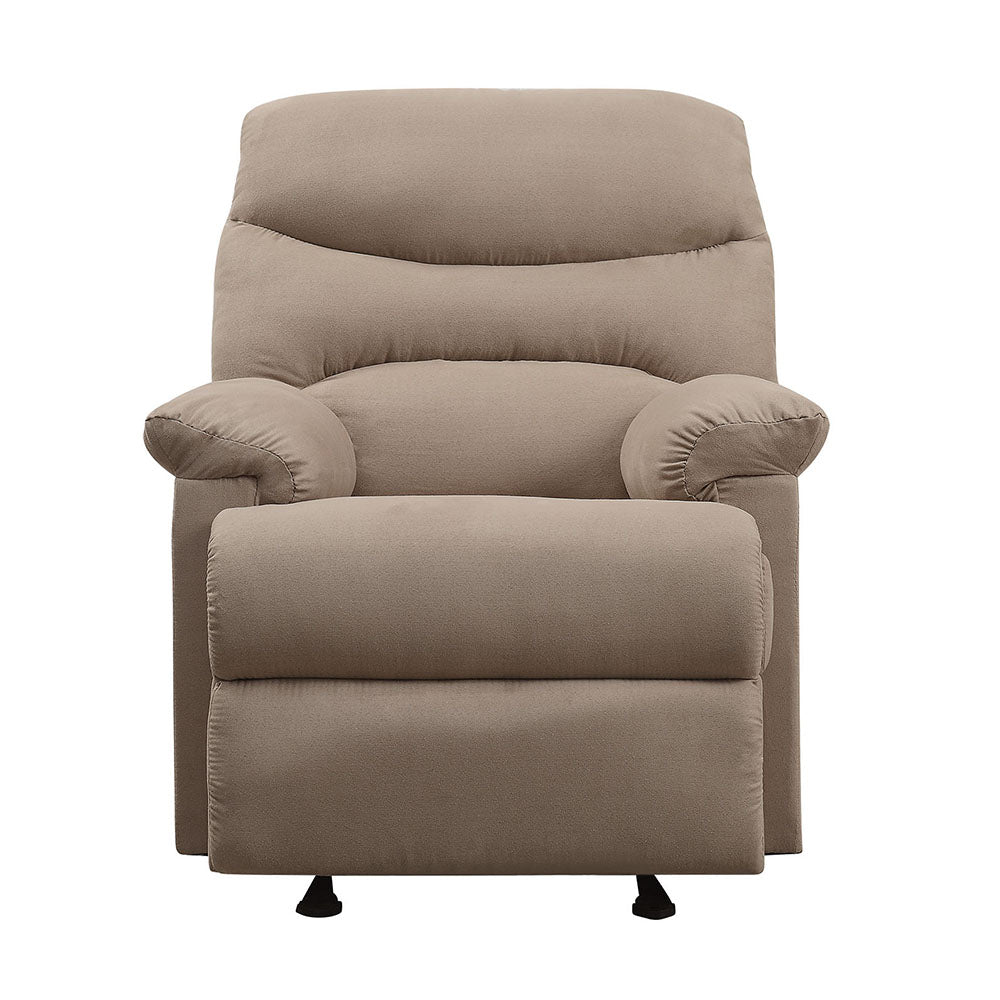 aashi motion recliner, light brown microfiber