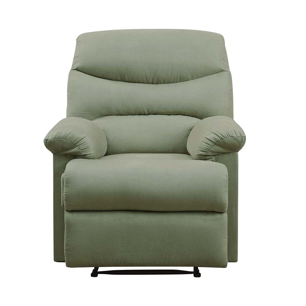 aashi motion recliner, sage microfiber