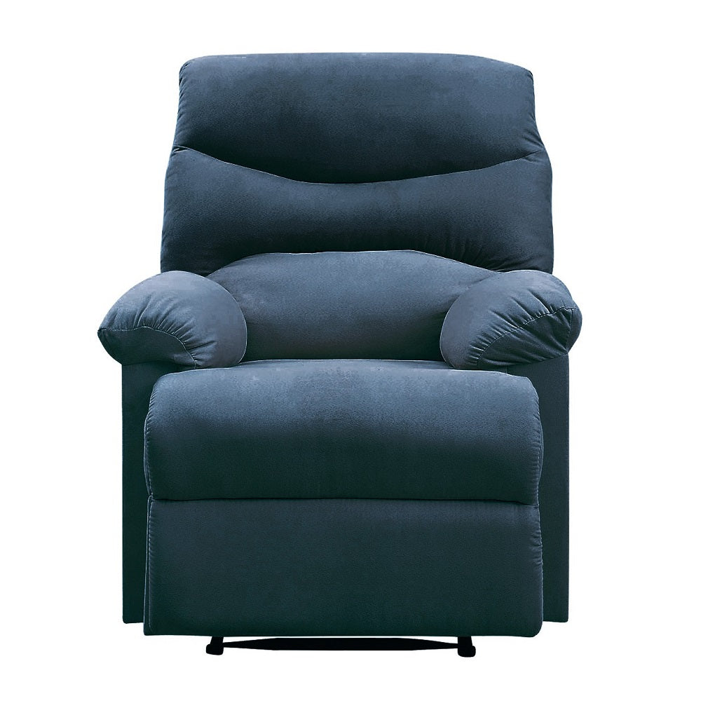 aashi motion recliner, blue woven fabric