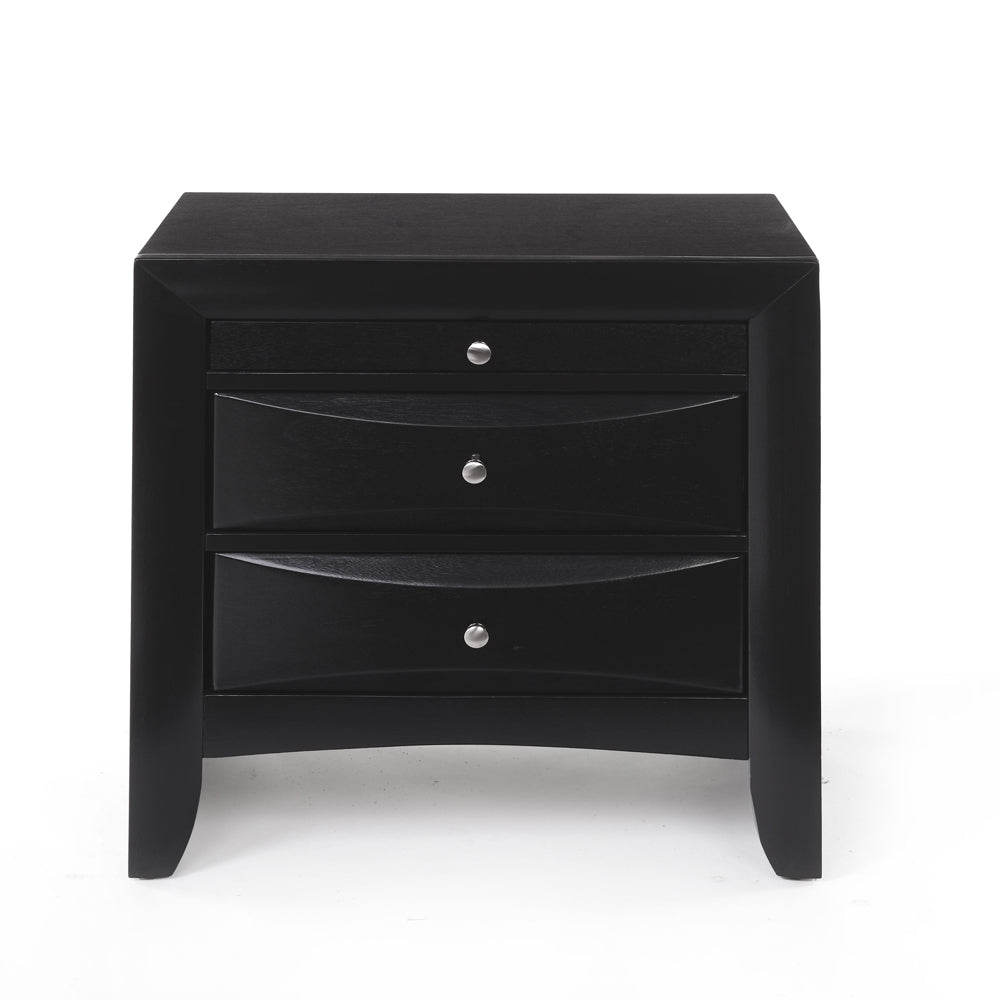 acton nightstand, black finish