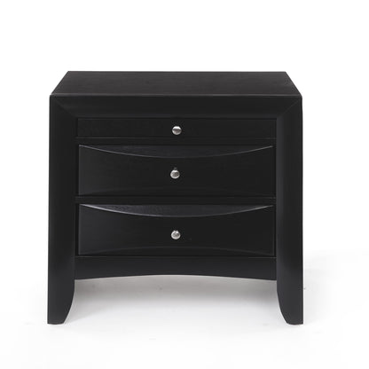 Acton Nightstand, Black Finish