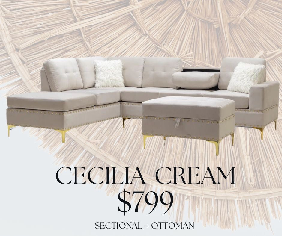 cecilia cream sectional