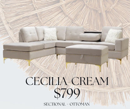 Cecilia Cream Sectional