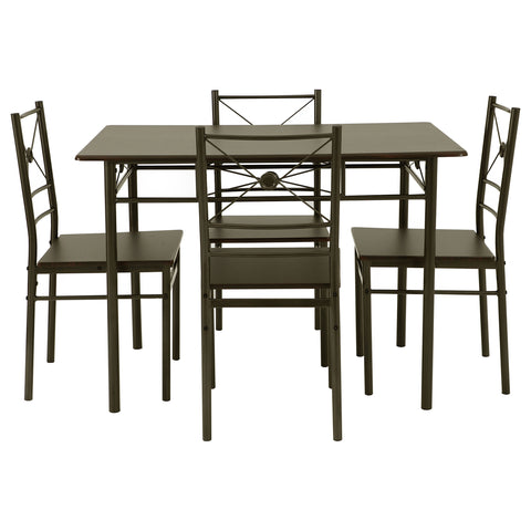 Brookside 5-piece Rectangular Dining Table Set Dark BronzeDark Bronze
