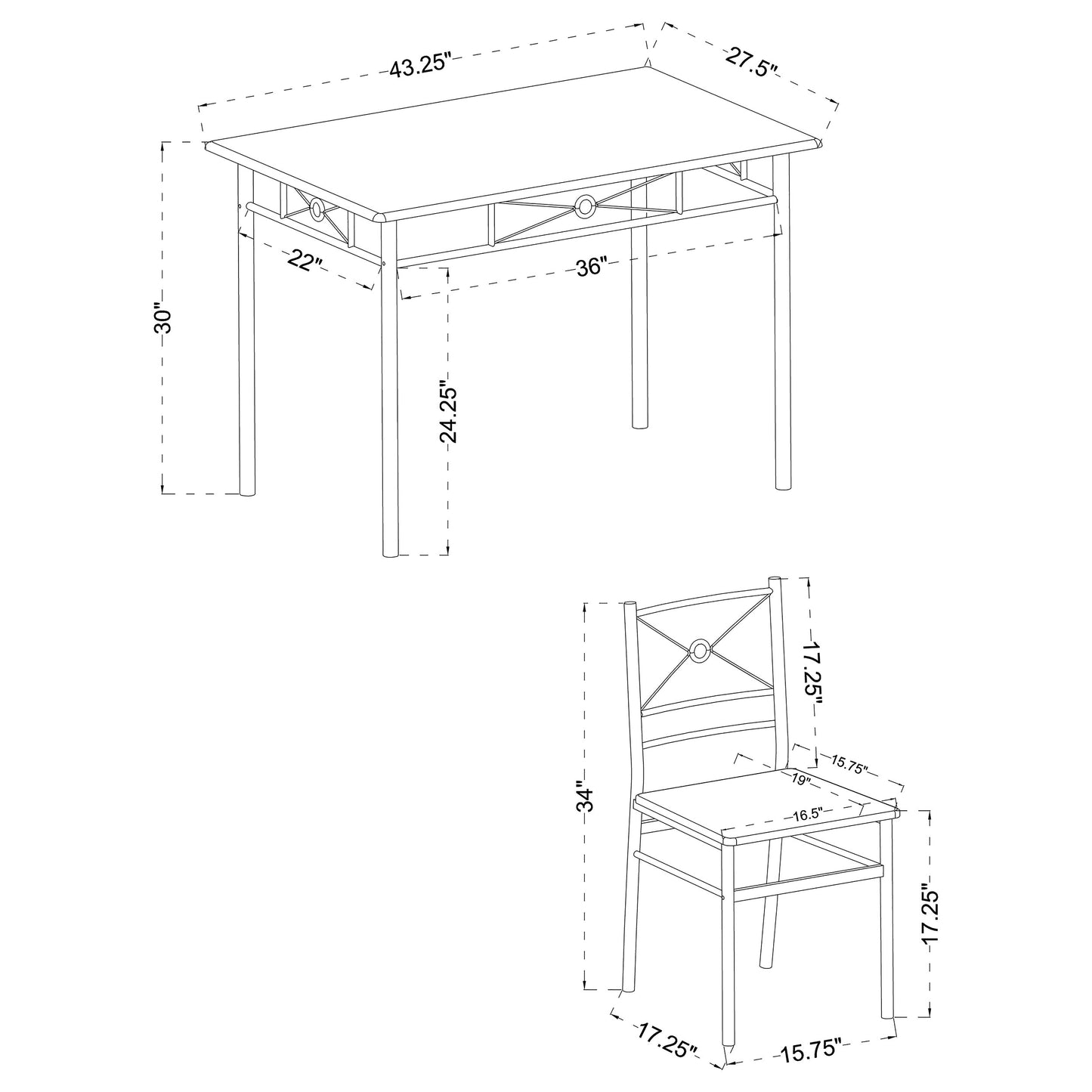 5 pc dining set