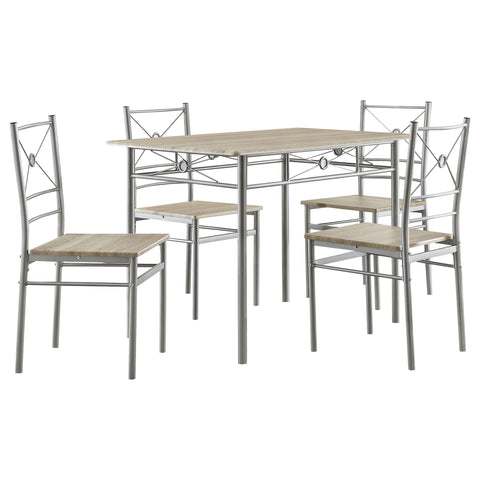 Brookside 5-piece Rectangular Dining Table Set SilverSilver