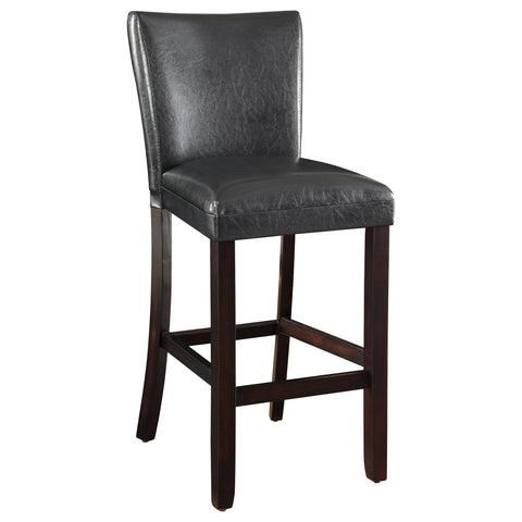 Anya Leatherette Upholstered Bar Chair Black (Set of 2)Black