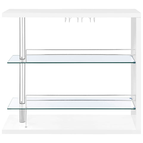 Ashbury Rectangular Home Bar Table White High GlossWhite High Gloss