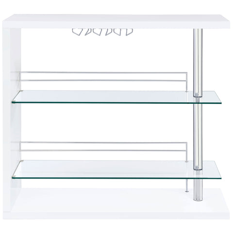 Ashbury Rectangular Home Bar Table White High GlossWhite High Gloss
