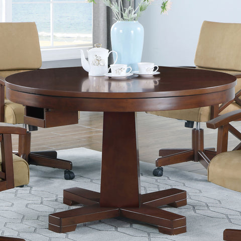 Calla Round Dining and Billiard Poker Game Table TobaccoTobacco