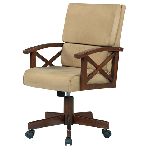 Calla Upholstered Swivel Dining and Game Chair TobaccoTobacco