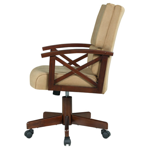 Calla Upholstered Swivel Dining and Game Chair TobaccoTobacco