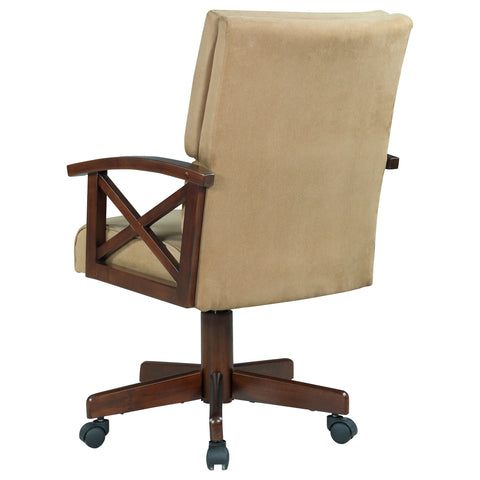 Calla Upholstered Swivel Dining and Game Chair TobaccoTobacco