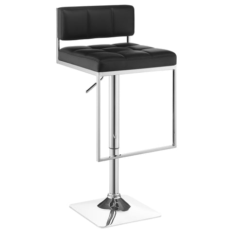54-inch Adjustable Bar Stool Chrome and BlackBlack