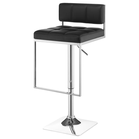 54-inch Adjustable Bar Stool Chrome and BlackBlack