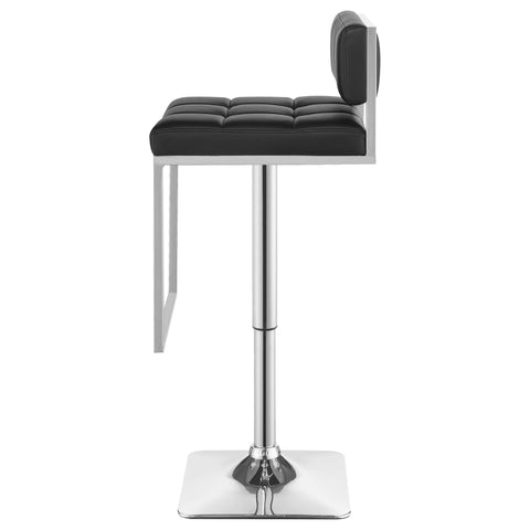 54-inch Adjustable Bar Stool Chrome and BlackBlack
