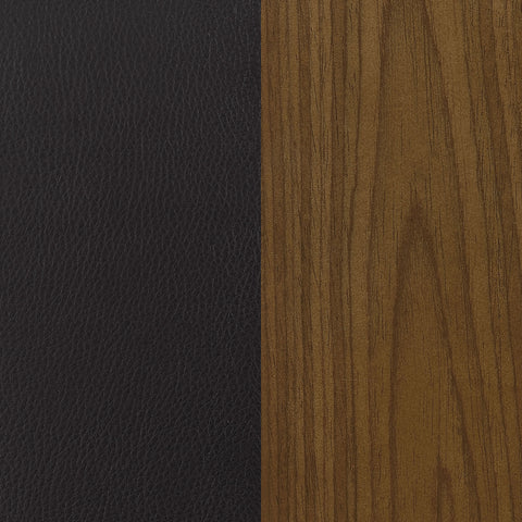 Harrington Upholstered Swivel Bar Stool Walnut and BlackBlack