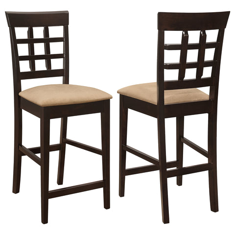 Ochanko Lattice Back Counter Chair Cappuccino (Set of 2)Cappuccino