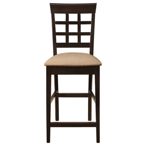 Ochanko Lattice Back Counter Chair Cappuccino (Set of 2)Cappuccino