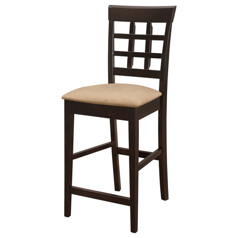 Ochanko Lattice Back Counter Chair Cappuccino (Set of 2)Cappuccino