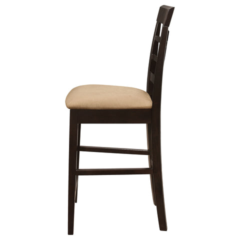Ochanko Lattice Back Counter Chair Cappuccino (Set of 2)Cappuccino