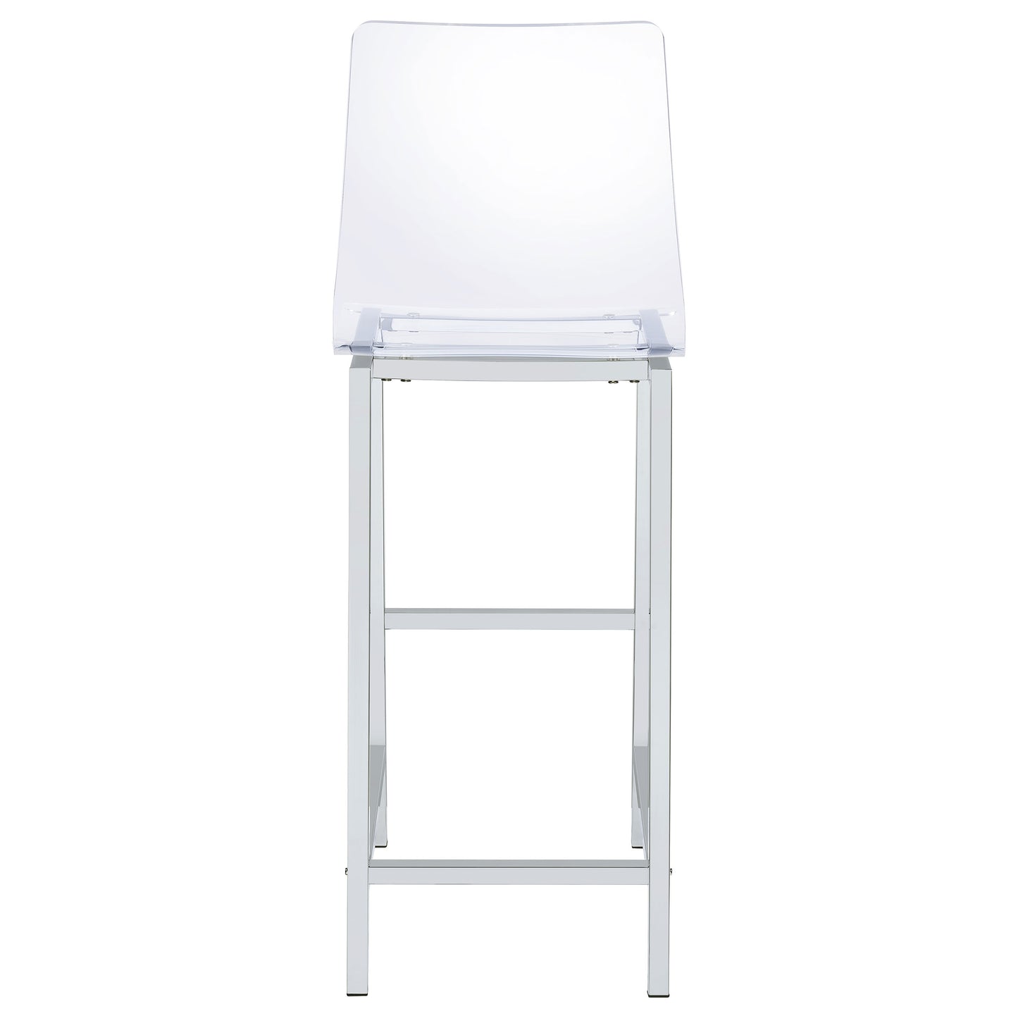 avalon chrome and clear acrylic bar stools (set of 2)