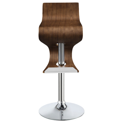 Duarto Adjustable Bar Stool Walnut and ChromeWalnut