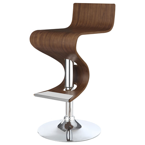 Duarto Adjustable Bar Stool Walnut and ChromeWalnut