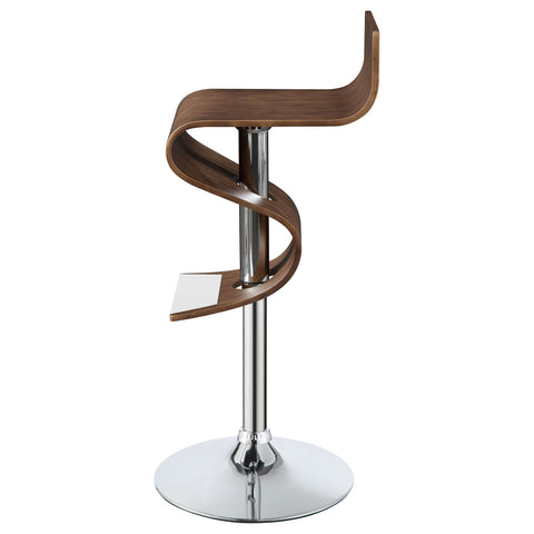 Duarto Adjustable Bar Stool Walnut and ChromeWalnut