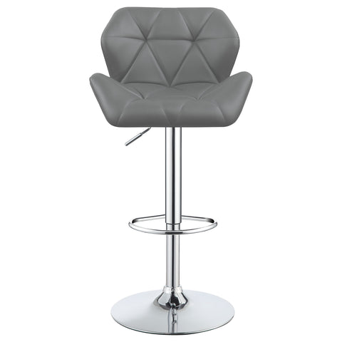 60-inch Upholstered Adjustable Bar Stool Grey (Set of 2)Grey