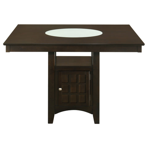 Zander 7-piece Square Counter Height Dining Set Cappuccino