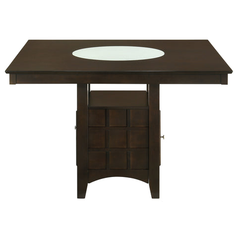 Zander 7-piece Square Counter Height Dining Set Cappuccino