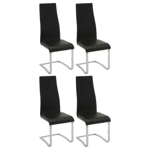 Rue Upholstered Dining Side Chair Black (Set of 4)Black