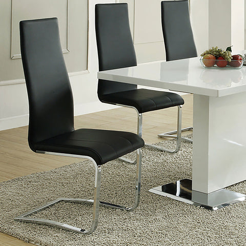 Rue Upholstered Dining Side Chair Black (Set of 4)Black