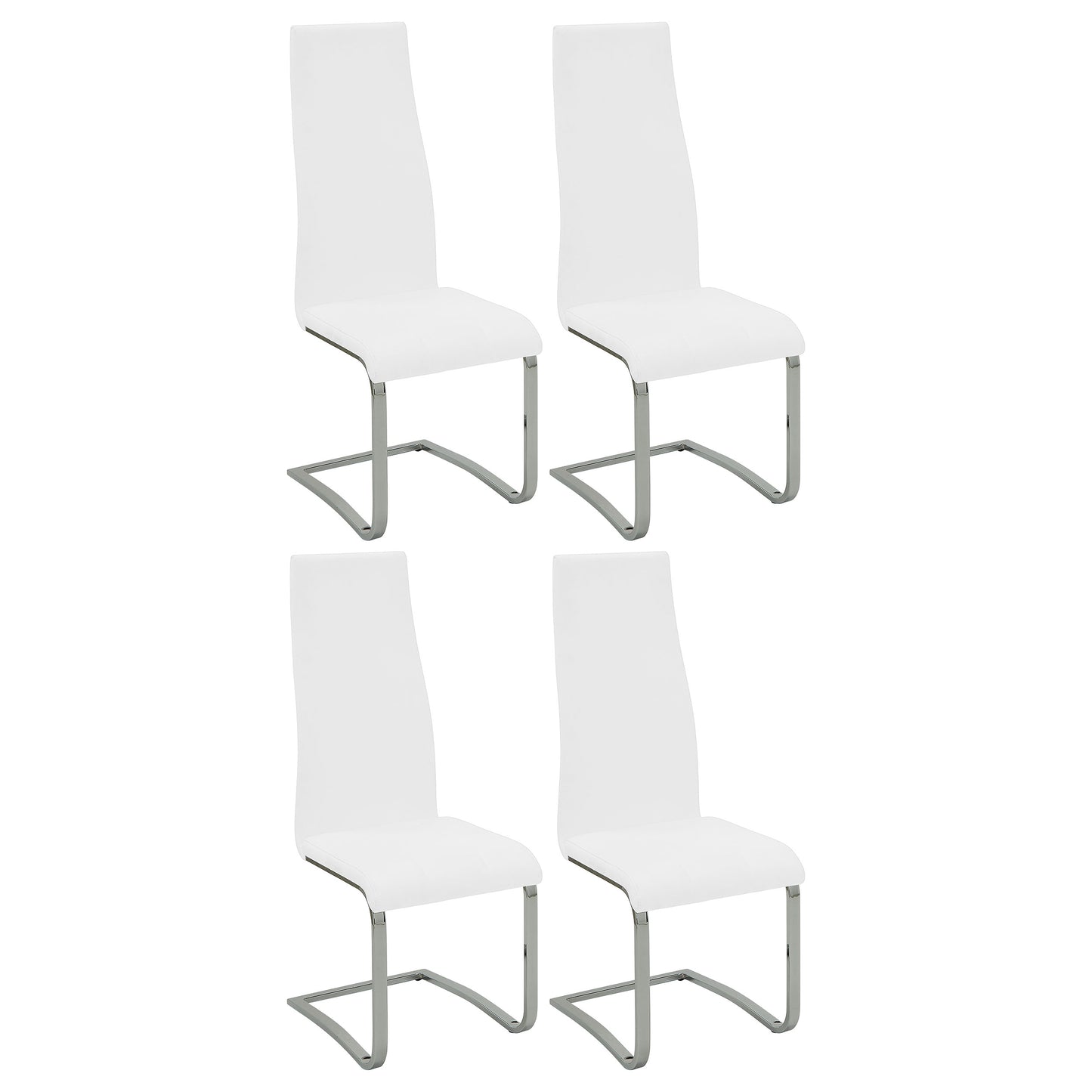 dalton upholstered dining side chair white (set of 4)