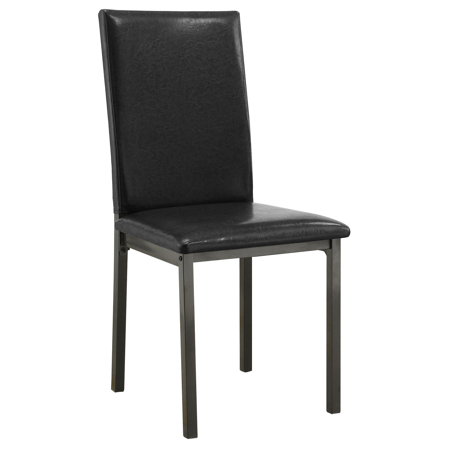 izuku upholstered dining side chair black (set of 2)dark brown