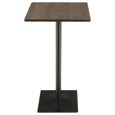 Chad 3-piece Square Bar Table Set Dark Elm and Black