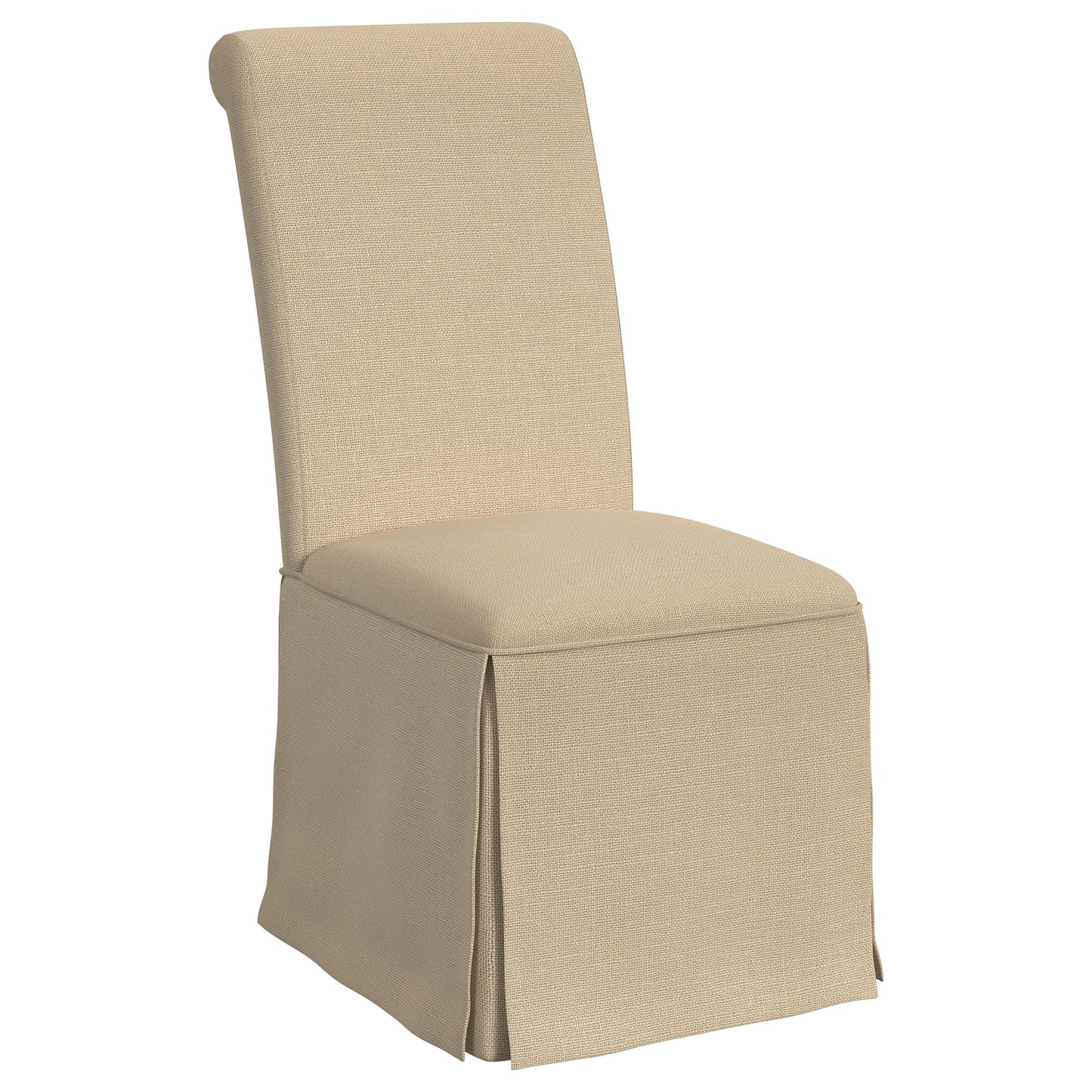 hobson upholstered skirted dining chair khaki (set of 2)