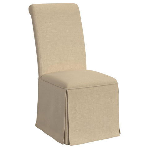 Crestmont Upholstered Skirted Dining Chair Light Khaki (Set of 2)Light Khaki