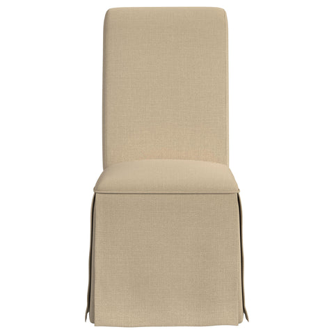 Crestmont Upholstered Skirted Dining Chair Light Khaki (Set of 2)Light Khaki