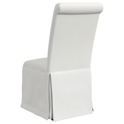 Hobson Upholstered Skirted Dining Chair White (Set of 2)