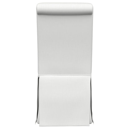 Hobson Upholstered Skirted Dining Chair White (Set of 2)