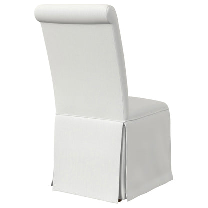 Hobson Upholstered Skirted Dining Chair White (Set of 2)