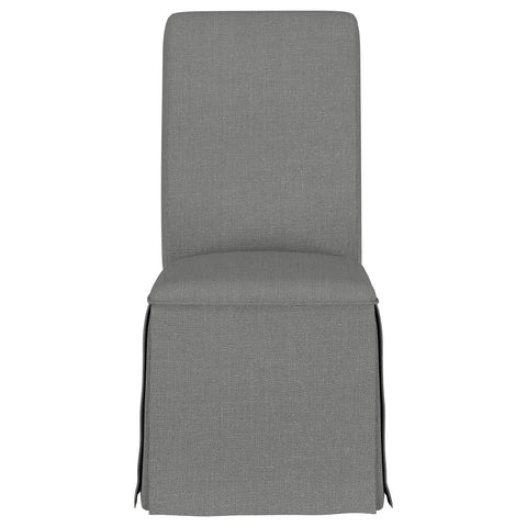 Crestmont Upholstered Skirted Dining Chair Light Grey (Set of 2)Light Grey
