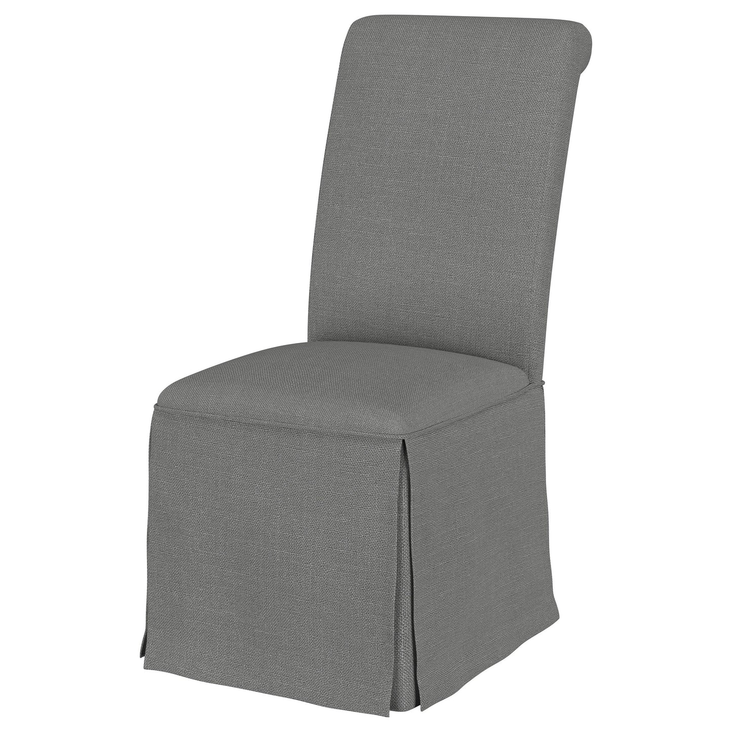 hobson upholstered skirted dining chair gray (set of 2)