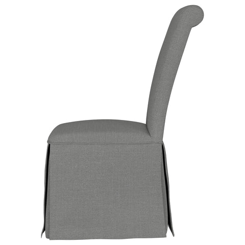 Crestmont Upholstered Skirted Dining Chair Light Grey (Set of 2)Light Grey