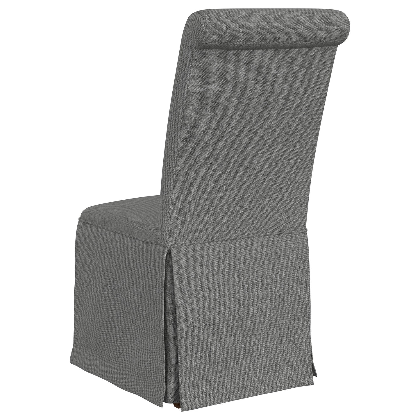 hobson upholstered skirted dining chair gray (set of 2)