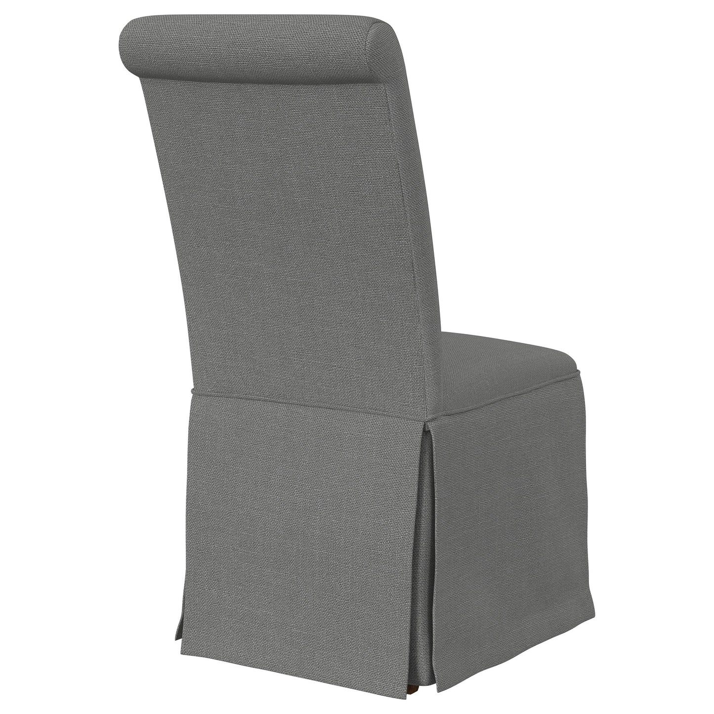 hobson upholstered skirted dining chair gray (set of 2)