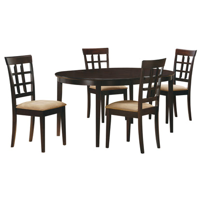 Zander 5-piece Extension Leaf Dining Table Set Cappuccino