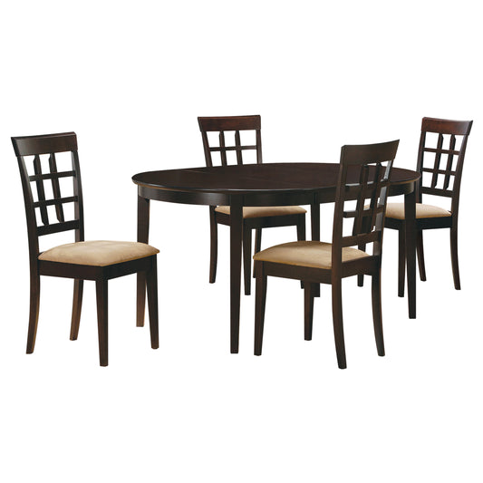 Zander 5-piece Extension Leaf Dining Table Set Cappuccino